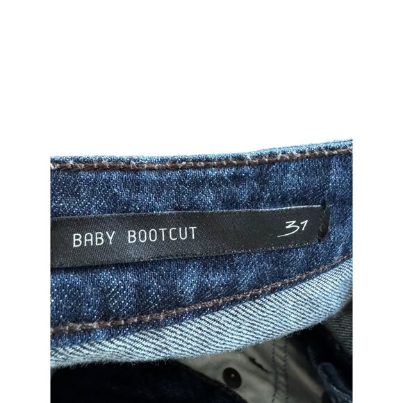 William Rast Baby Bootcut Jeans Size 31 Dark Wash Mid Rise Stretch Denim Women - Picture 5 of 6